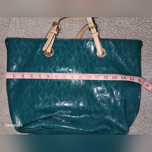 Michael Kors Teal Tote Bag - Picture 6 of 8